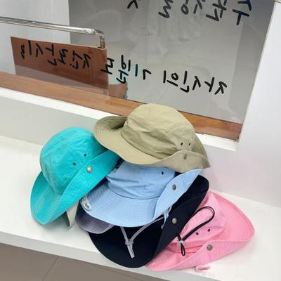 Dopamine Foreign Gas Light And Quick-Drying Texture Wide Along Bucket Hat Outdoor Sun Hat Casual Sun Hat Foldable
