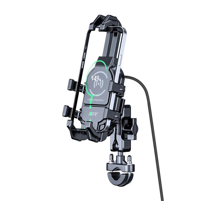 Motorcycle Phone Mount with Wireless Charging