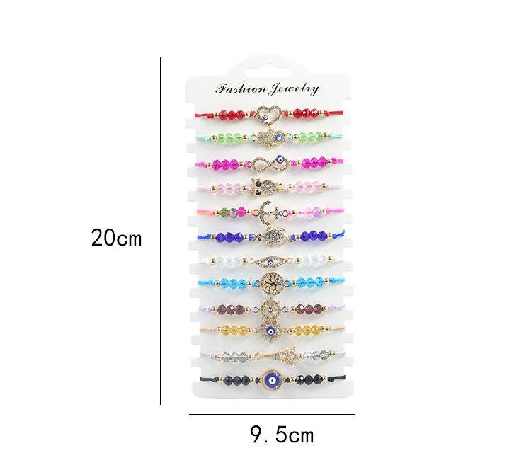 Bohemian Hand-woven Colorful Seed Bead Adjustable Bracelet with Rhinestone Connector