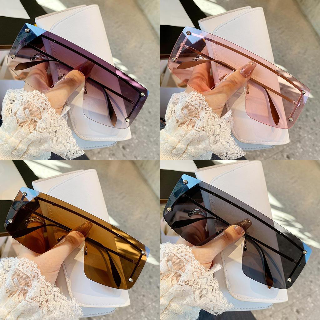 Metal Rim Square Sunglasses For Men Women With Uv400 Protection For Outdoor Fashion And Driving