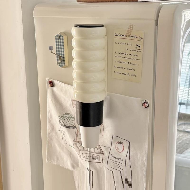 

Кухонный мультяшный настенный держатель для стаканов, приспособление для сбора одноразовых стаканов, пластиковая стойка для хранения, бытовая полка без сверления белый