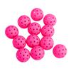 12PCS 74mm 40 Holes Pickleballs PE Plastic High Elasticity Pickleball Outdoor Hole Balls Pink
