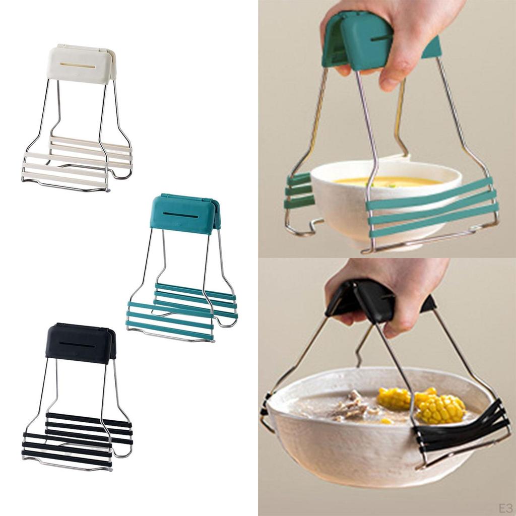 Anti Scalding Clip with Silicone Strip Adjustable Bowl Plate Clamp for Cooking Restaurant
