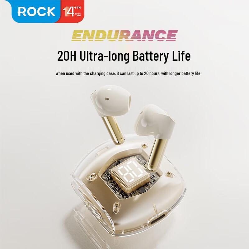 

ROCK Bubble Transparent Semi-In-Ear TWS Bluetooth Earbuds