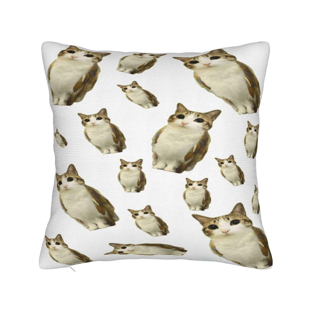 Meowl Kočka Sova Vtipné Povlaky na Polštář Merch Potiskovaný Potah na Polštář Povlaky na Polštáře Dekorace Obývacího Pokojů Čtvercový Více Velikostí