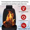 Car Seat Heater Non Slip 12V Fast Heating Automotive Seat Heater 2 Temperature Adjustable Heated Seat Pad Full Back Support