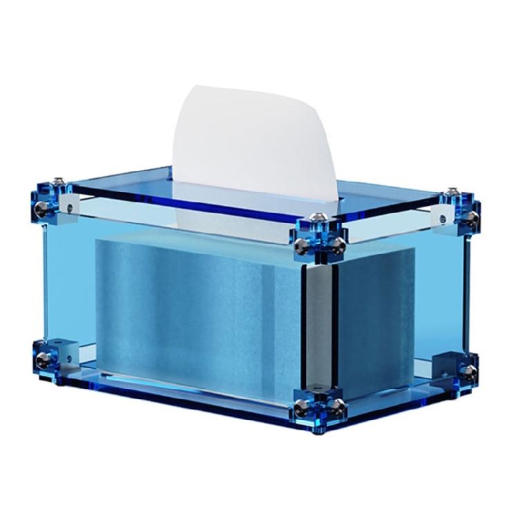 Nordic Style Tissue Dispenser Decorative Living Room Tissue Box Transparent Acrylic Rectangular Paper Towel Holder