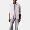 Calvin Klein Minimalist Comfortable Versatile Casual Striped Button-Up Long Sleeve Shirt Men Shirts White 4RB101G-060
