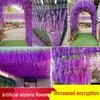 Wisteria Tofu Pudding Silk Flower Hanging Vine for Ceiling Wedding Decor