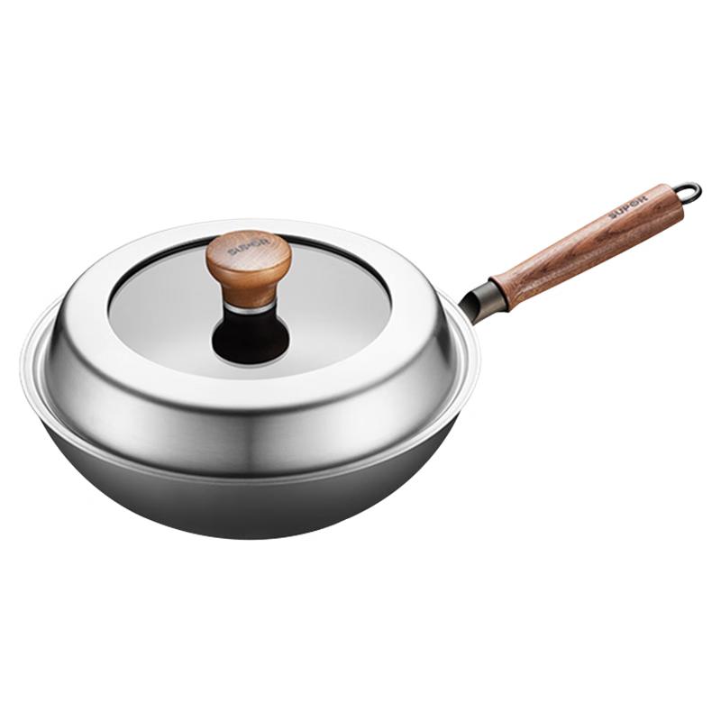 SUPOR Titanium True Stainless Core Iron Wok