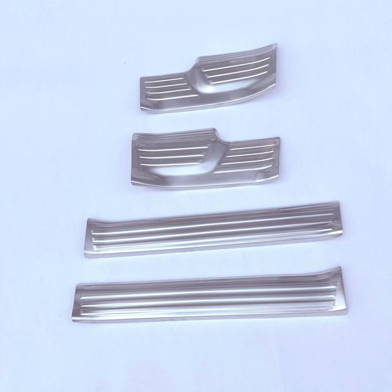 For Nissan Kicks 2025 2026 stainless steel Door Welcome Pedal Threshold Bar Cover Trim Strips Door Sill Pad Car Accessories steel silver