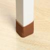 New Small Large Brown Color Square Table Cover Silicone Chair Leg Caps