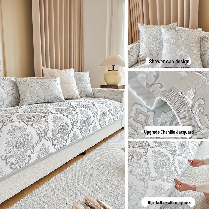 

2025 Ретро Роскошный Шенилловый Чехол для Дивана – Универсальная Подушка на Все Сезоны Pillowcase 45x45 серый