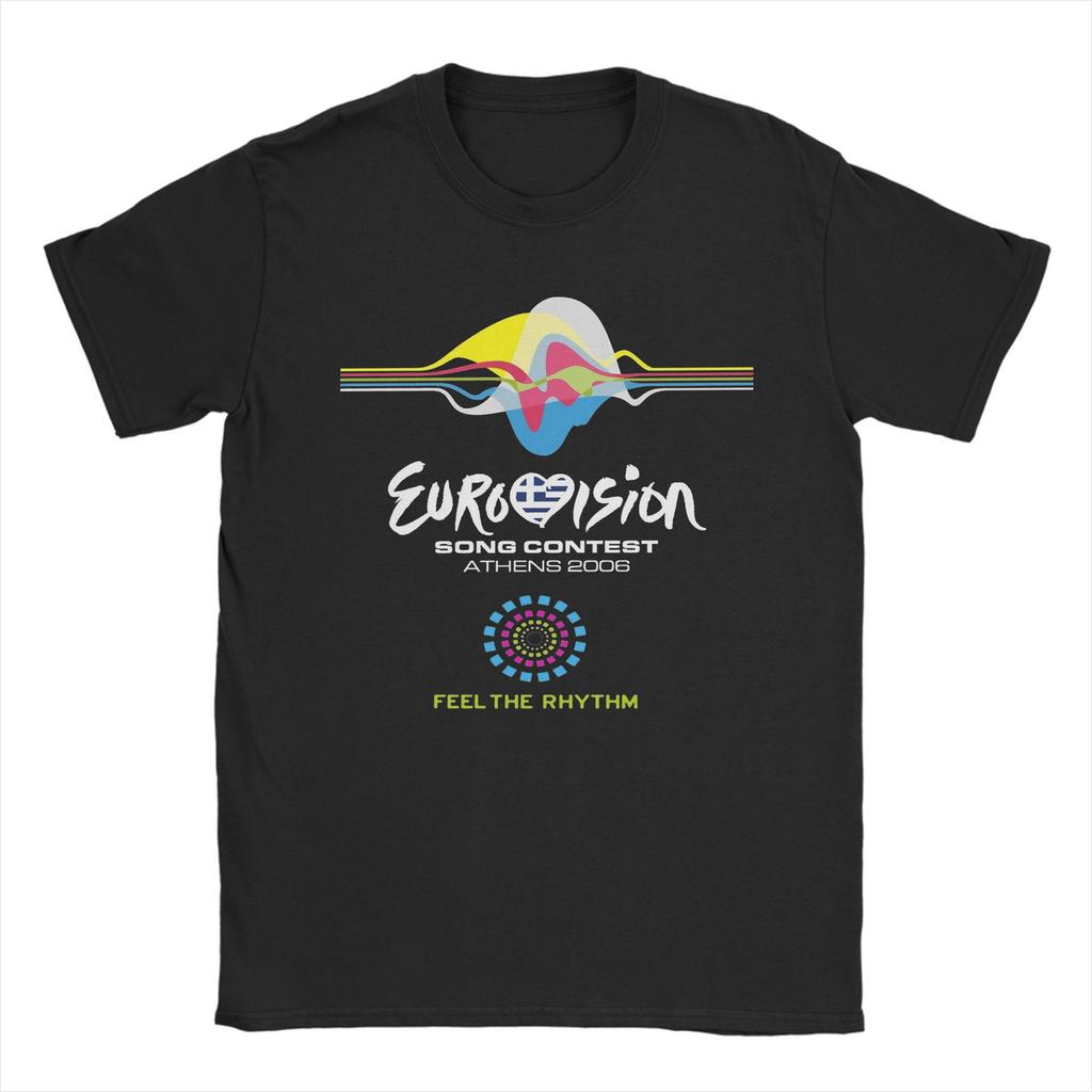 Eurovision Song Contest 2006 T-Shirts für Herren 100% Baumwolle Verrücktes T-Shirt Rundhals T-Shirts Kurzarm Tops Geschenk