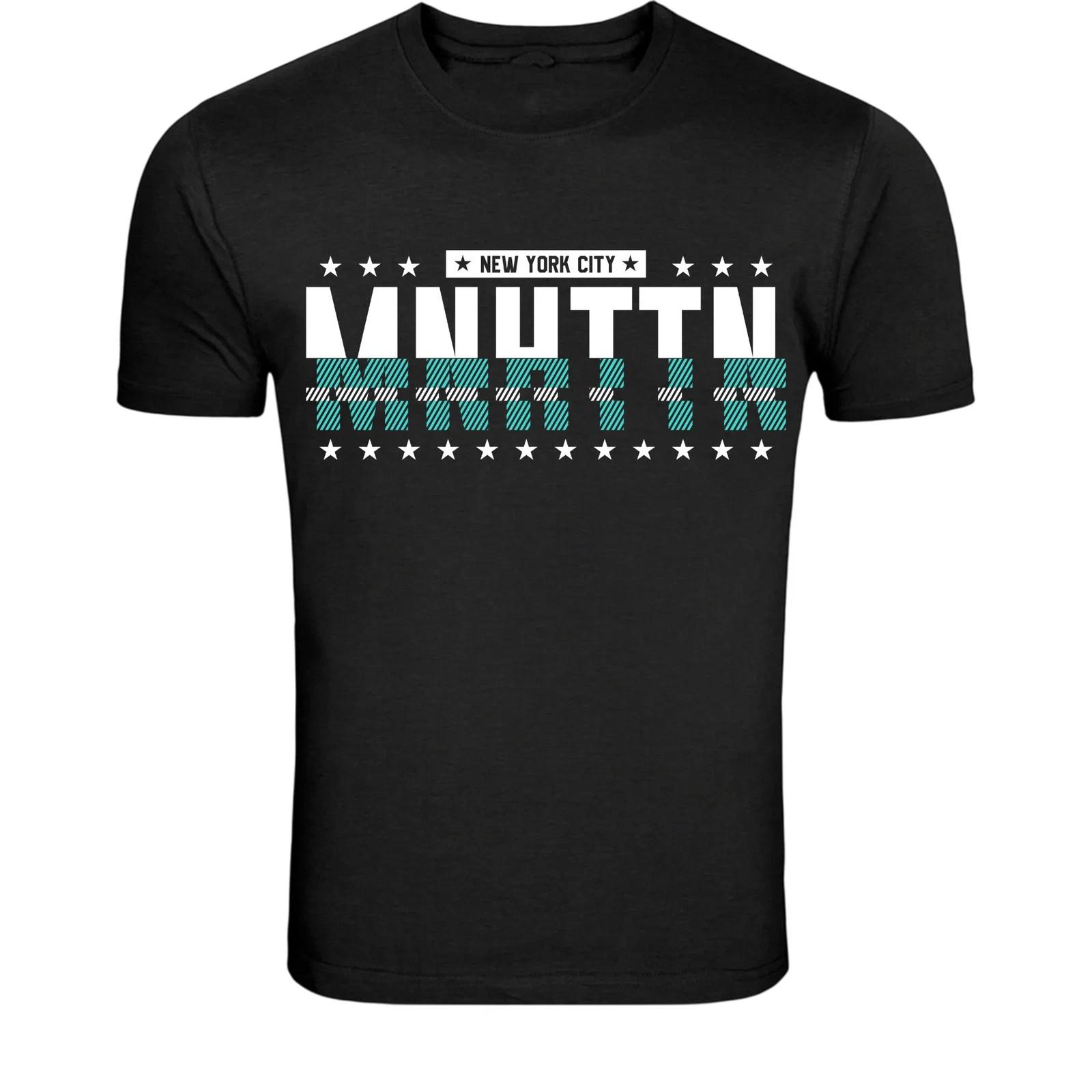 MNHTTN New York City Urban T-Shirt - NYC Streetwear Graphic Tee 4XL