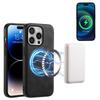 DENIOR D14 For iPhone 16 Pro Max Magnetic Case Leather+PC+TPU Phone Cover Card Bag