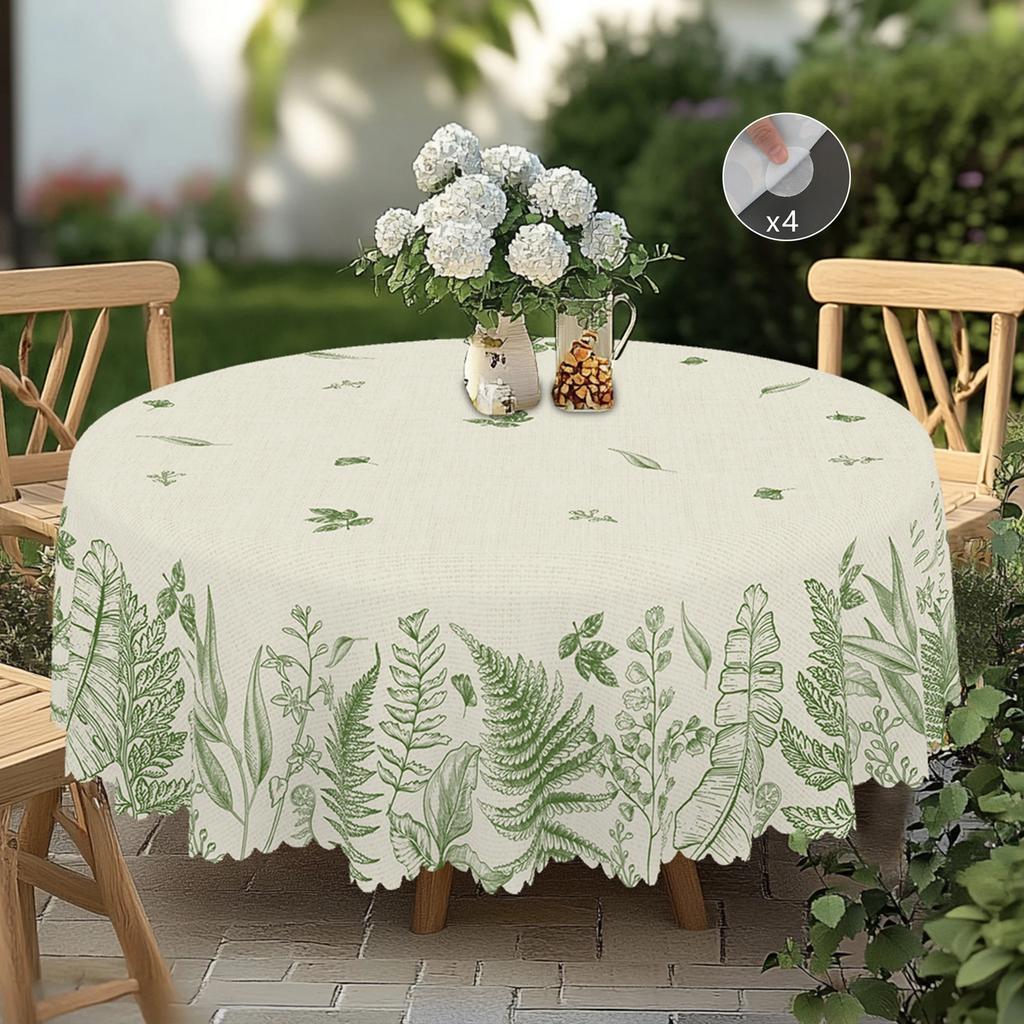 1 Stück Floral Runde Quadratische Tischdecke Wasserdicht Retro Rosen Design Frühling Sommer Zuhause Küche Picknick Geschenk