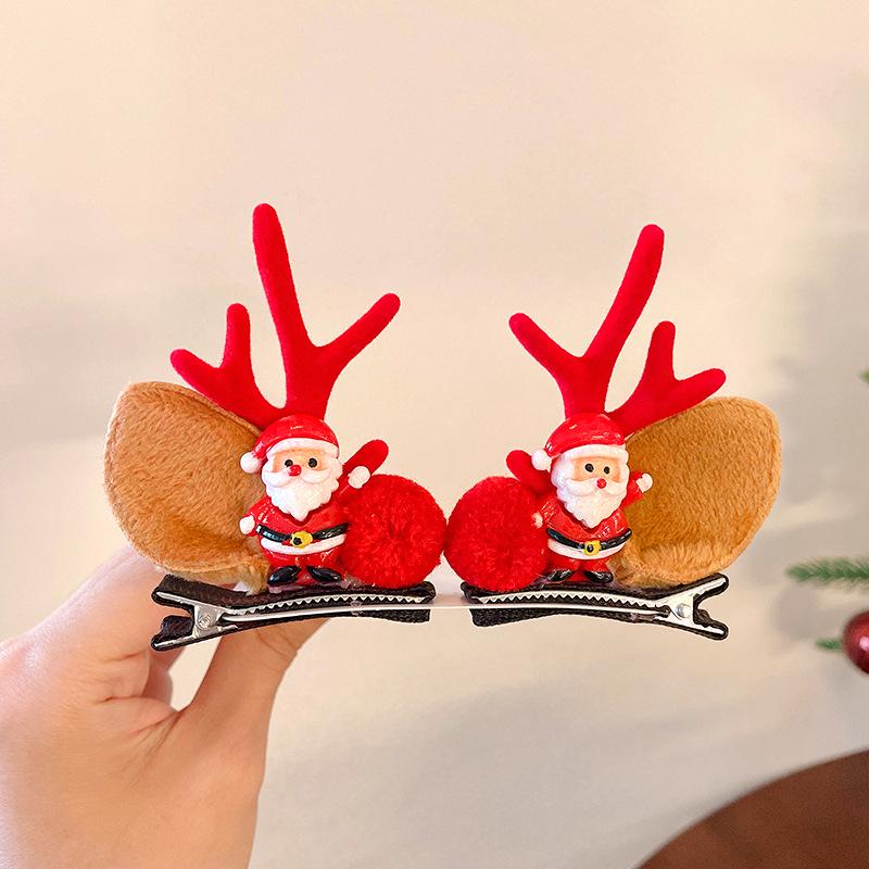 Christmas Antler Hair Clips for Girls - Holiday Party Hair Accessories for Children