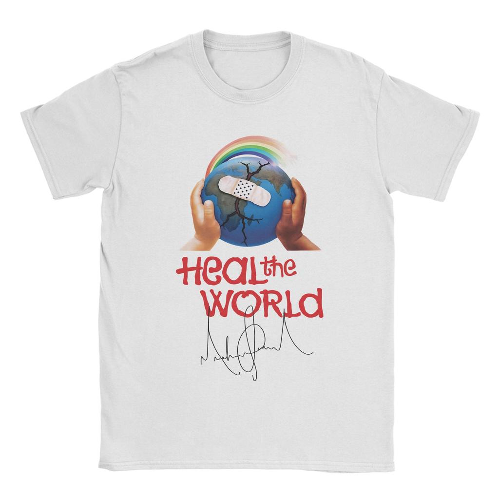 Earth Day Walk For Mj T Shirt Unisex Unisex Pure Cotton Funny Tshirt Round Neck Heal The World Tee Shirt Short Sleeve Tops Big Size
