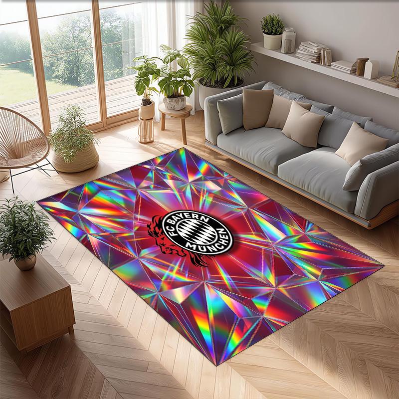 Bayern Munich Printed Flannel Area Rug Non Slip Soft Polyester Floor Carpet Indoor Decor Mat for Bedroom Living Room Sofa Game Room Home Decoration