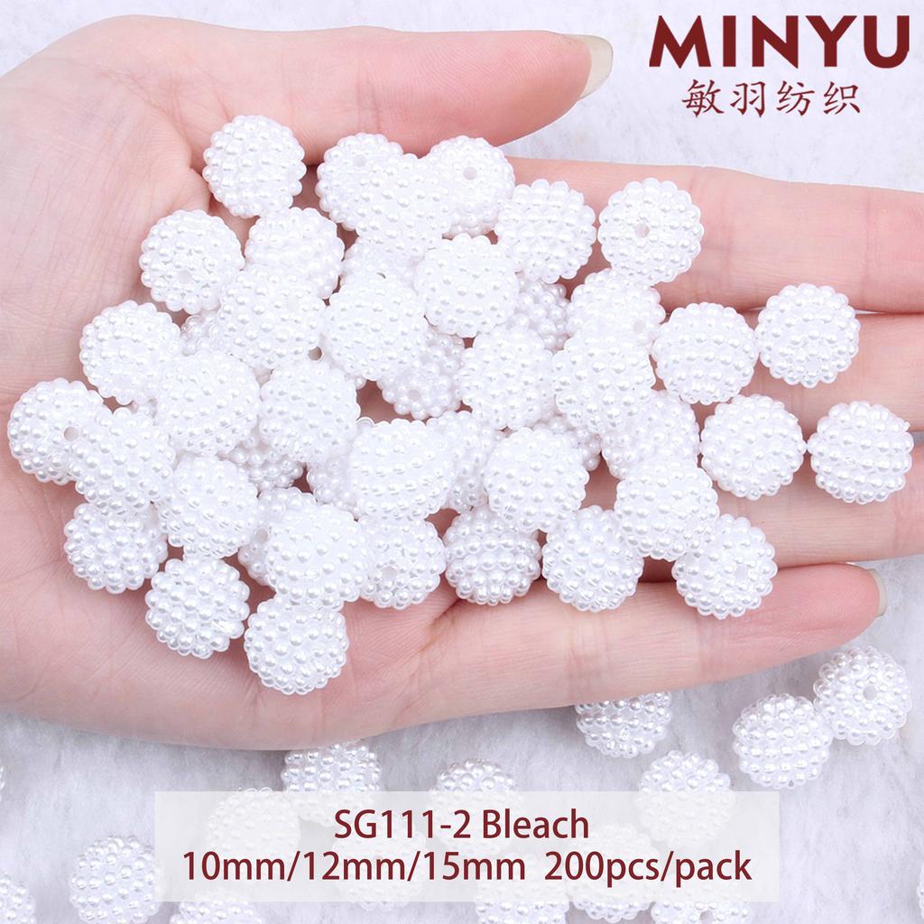 2024 Hot Sale Candy Color 10mm 12mm 15mm Round Resin Plastic Beads Bayberry Ball for Jewelry Bags Making