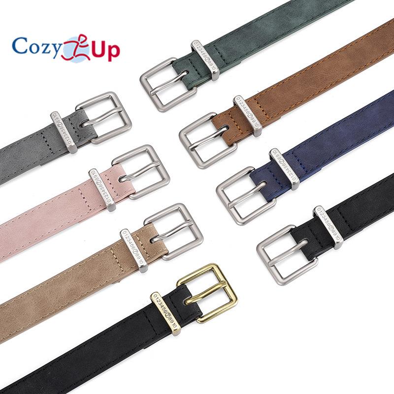 Frosted Pin Buckle Jeans Belt Women's Dress All-match Decorative PU Thin Belt