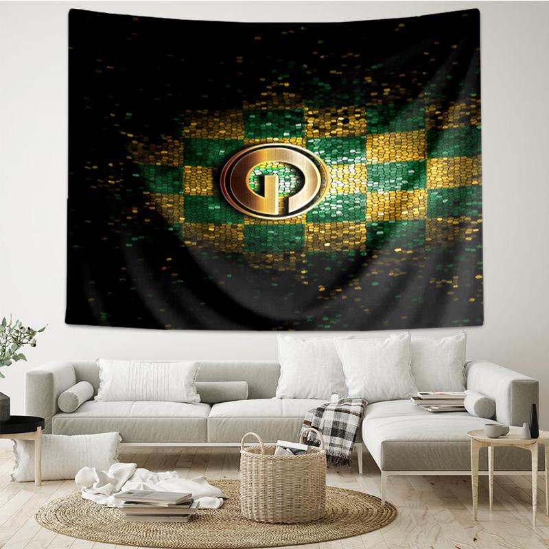 Green Bay Packers Gear Tapestry Hanging for Bedroom,Livingroom, Playroom,Decor Art Room Wall Tapestry Holiday and Birthday Gifts