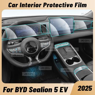 Anti-scratch Car Interior Center Console Media Dashboard Navigation TPU Protector Film For BYD SEALION 5 EV 2025 Accessories
