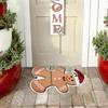 Gingerbread Man Doormat 50x80cm Absorbent Christmas Rug Carpet Non Slip Entrance Mat Home Living Room Decor Christmas Gifts