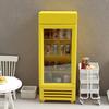 1/12 Doll House Freezer Miniature Model Refrigerator With Transparent Glass Door Kitchen Furniture Toy Decor