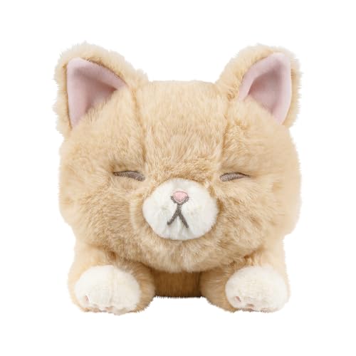 Livheart Mini Cushion, "Kutattobiyori" Brown Cat (approx. 30cm Long), Fluffy Armrest Plush Toy, 37110-32