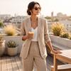 Women's Casual Two Piece Suit Set with and Pants for Everyday Fashion Look