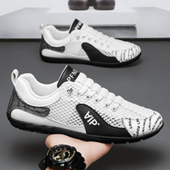 Men's Breathable Mesh Sports Casual Shoes - Soft Sole, Non-Slip, Trendy Summer Driving Sneakers