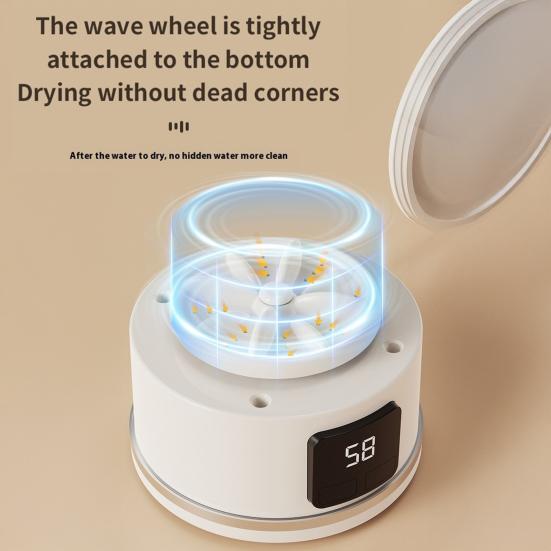 Underwear Washer Portable Rechargeable Cordless Mini Washing Machine Large Capacity Digital Display Wireless Laundry Machine