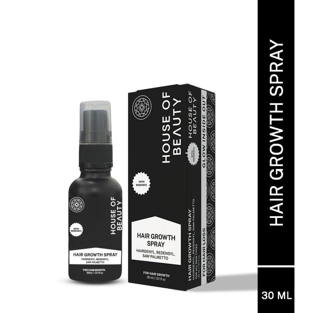 House of Beauty Hair Growth Spray, Water-Based Formula for Hair Strength & Growth (30ml)