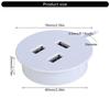 3 Port USB2.0 Hub Mounting Desktop Grommet Hole 60mm Desktop Cable Organizers for Easy Connection of USB Devices