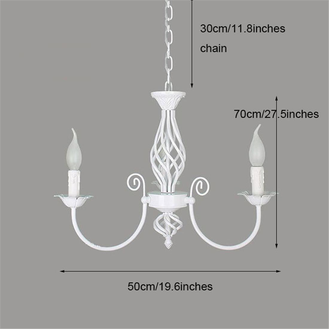 

Industrial Hanging Lighting White Wrought Iron Semi Flush Ceiling Lighting for Kitchen Island,Adjustable Retro Lamp for Home without bulb