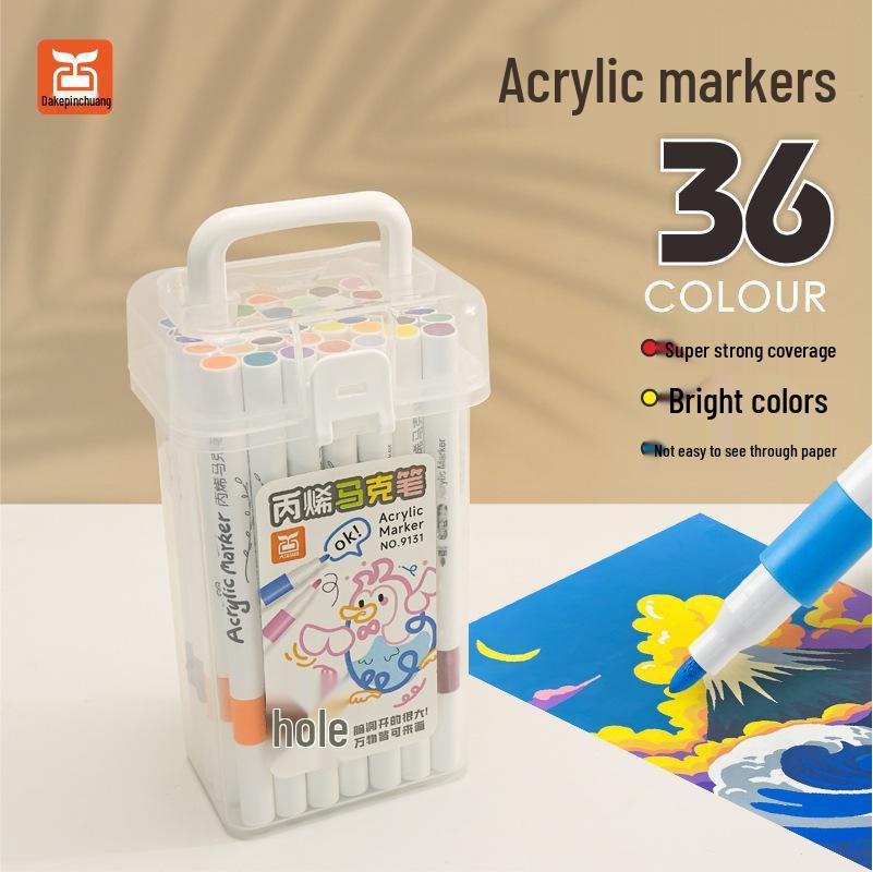 120-Color Acrylic Marker Pens for Kids – Ideal for DIY Painting and Doodling with Colored Pencils