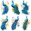 3D Self Adhesive Iridescent Laser Peacock Wall Sticker for Bedroom Living Room Study Door Window Glass Decoration Home Decor