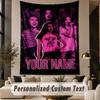 Custom Text Printed Tapestry Olivia Rodrigo Pattern Large Wall Hanging Indoor Room Decor
