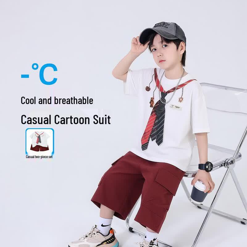 

Yoyo Tale Boys Summer Cotton T-shirt & Shorts Set 130