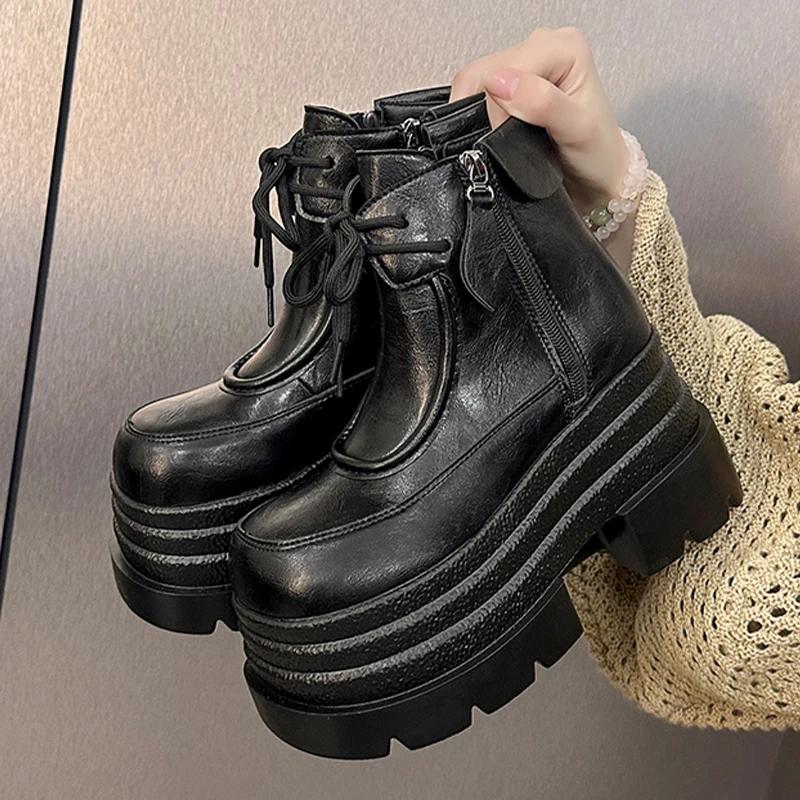 High Heels Anke Boots Women Designer Platform Shoes  Winter New Sport Chelsea Boots Walking Trend Fashion Dress Mujer Botas