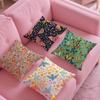 Flowers And Animals pattern Pillow Case Silky Short Plush with Invisible Zipper Dustproof Sofa Cushion Cover for Home Decor