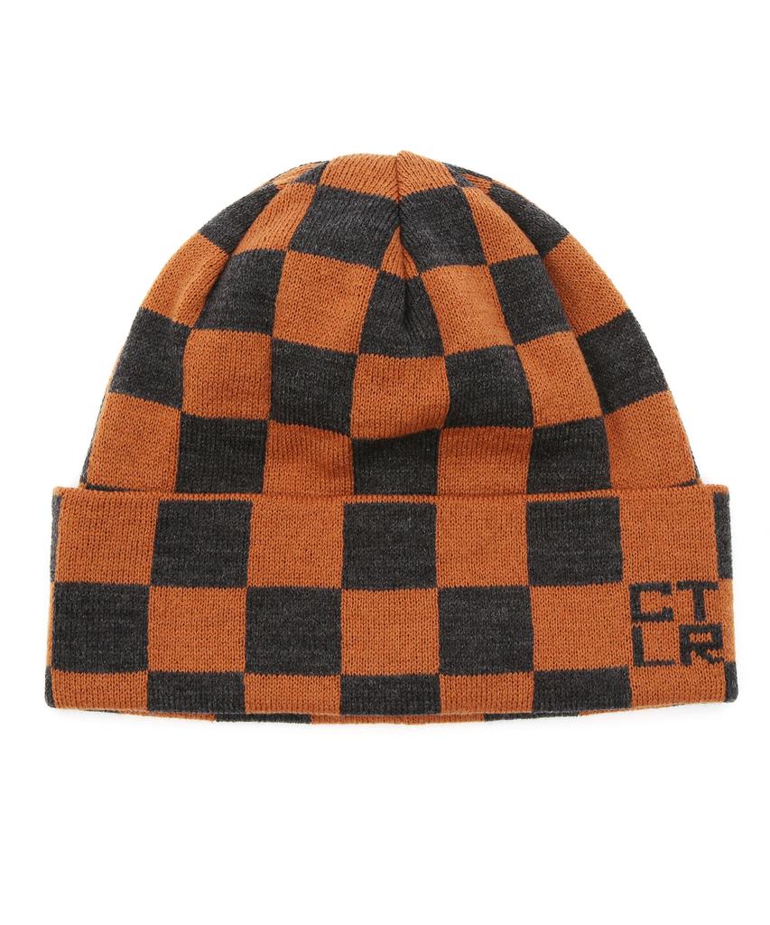 Eondeokeonteulol Winter Plaid Beanie Beanie / Checkerboard / Old Brick