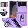 Ring Holder Lens Protection Hinge Case For Samsung Galaxy Z Flip 4 Shockproof Magnetic Flip4 5G Rugged Armor Back Cover Coque