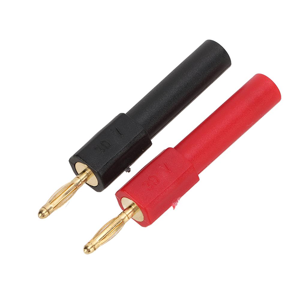 5set Banana Plug Adapter PA Brass Material 2mm 0.08in Male To 4mm 0.16in Female Red Black Banana Connector