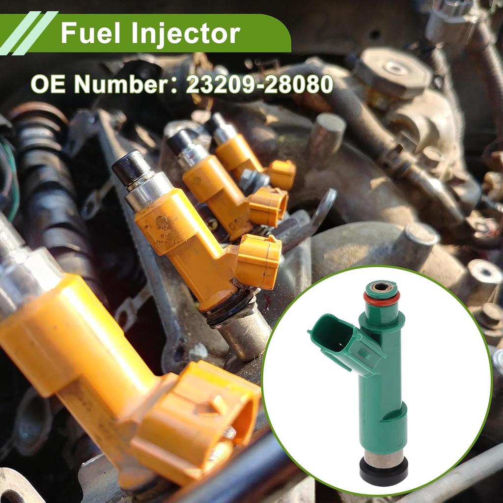No.23209-28080 Fuel Injector for Toyota Highlander Base 2.4 2004-2007 Flow Match Engine Fuel Nozzle 4 Pcs