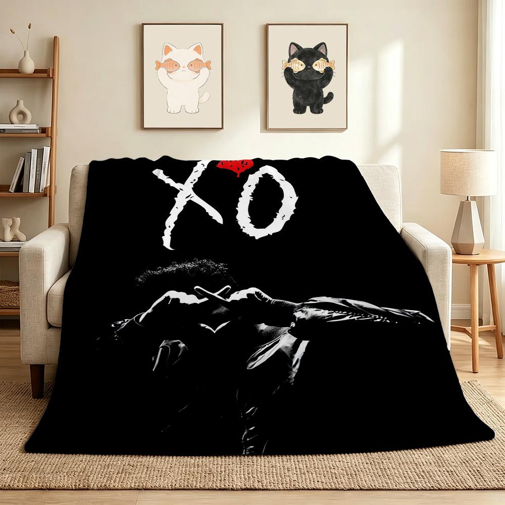 Xo Love Flannel Blanket Throw Blanket Soft Warm Sofa Bed Camping Home Decor Unique Christmas Gift C926430