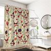 1Pc Santa Claus Printed Waterproof Shower Curtain, Bathroom Partition Privacy, Multiple Sizes, 12 Hooks, Easy To Install