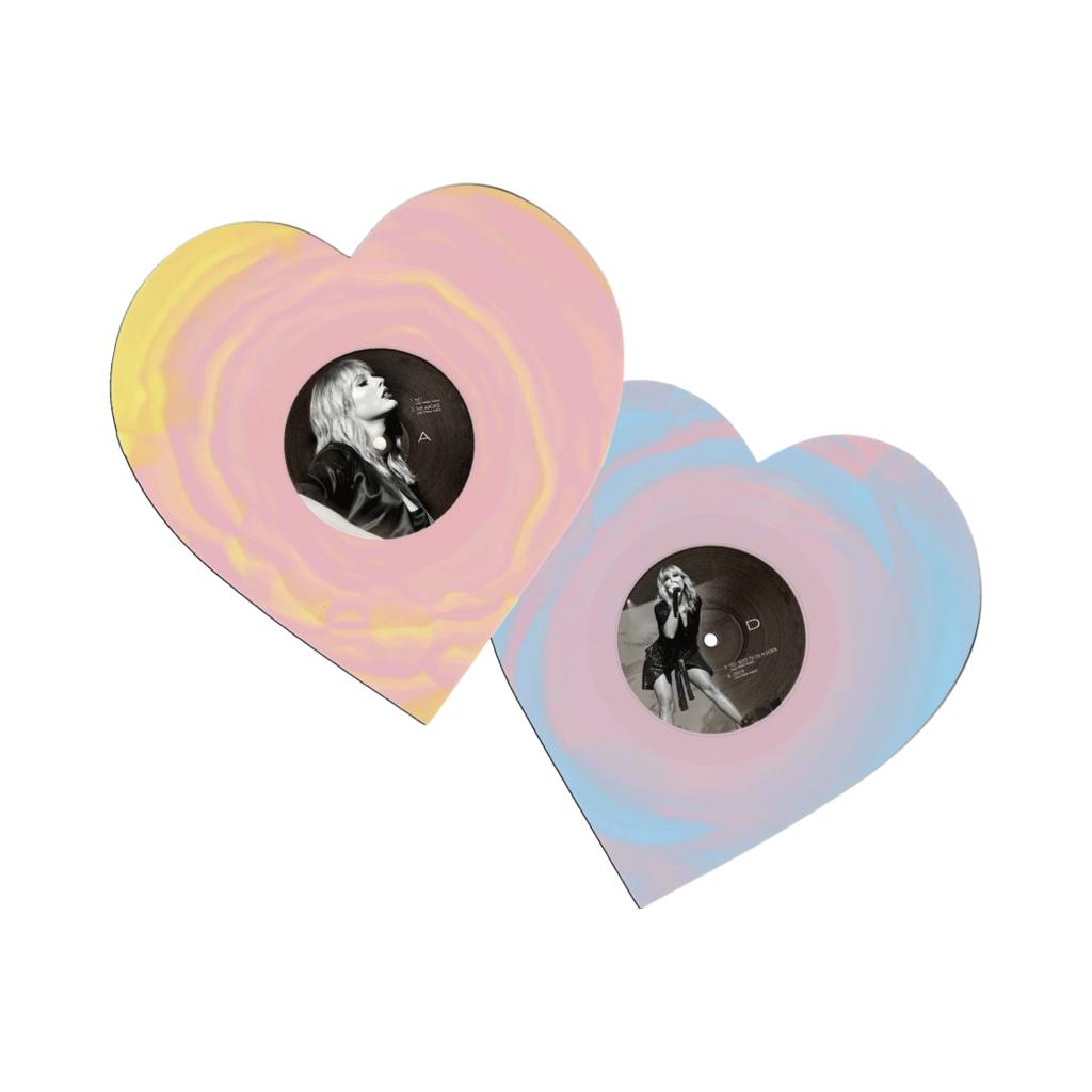 Taylor Swift Lover Live From Paris Heart Shaped Vinyl Pink Yellow Blue (2LP)